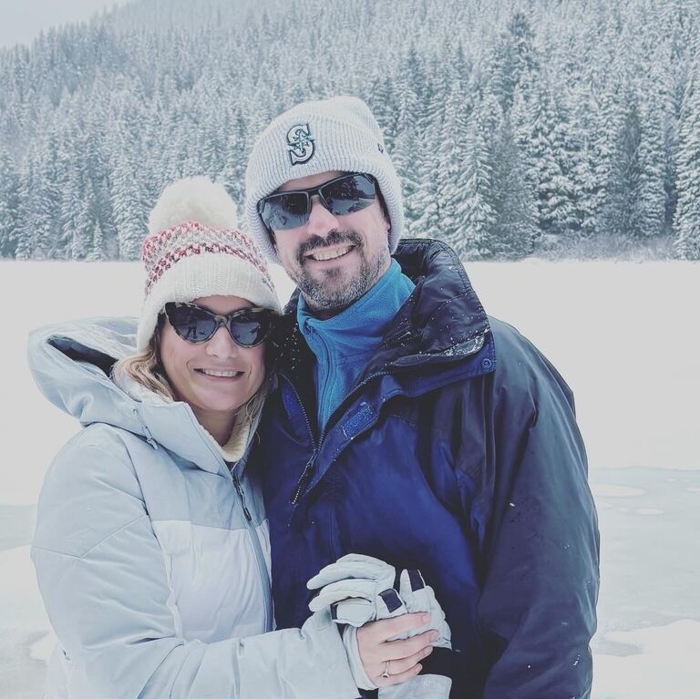 Our first time snowshoeing 