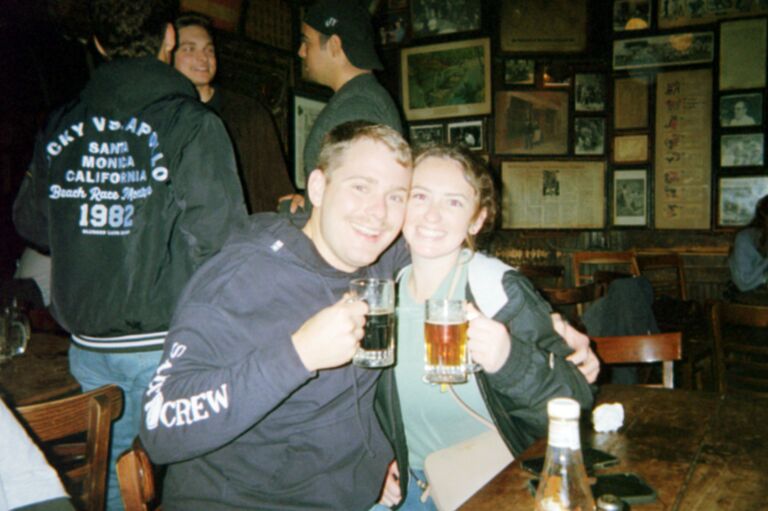 Drinks at the oldest pub in New York.