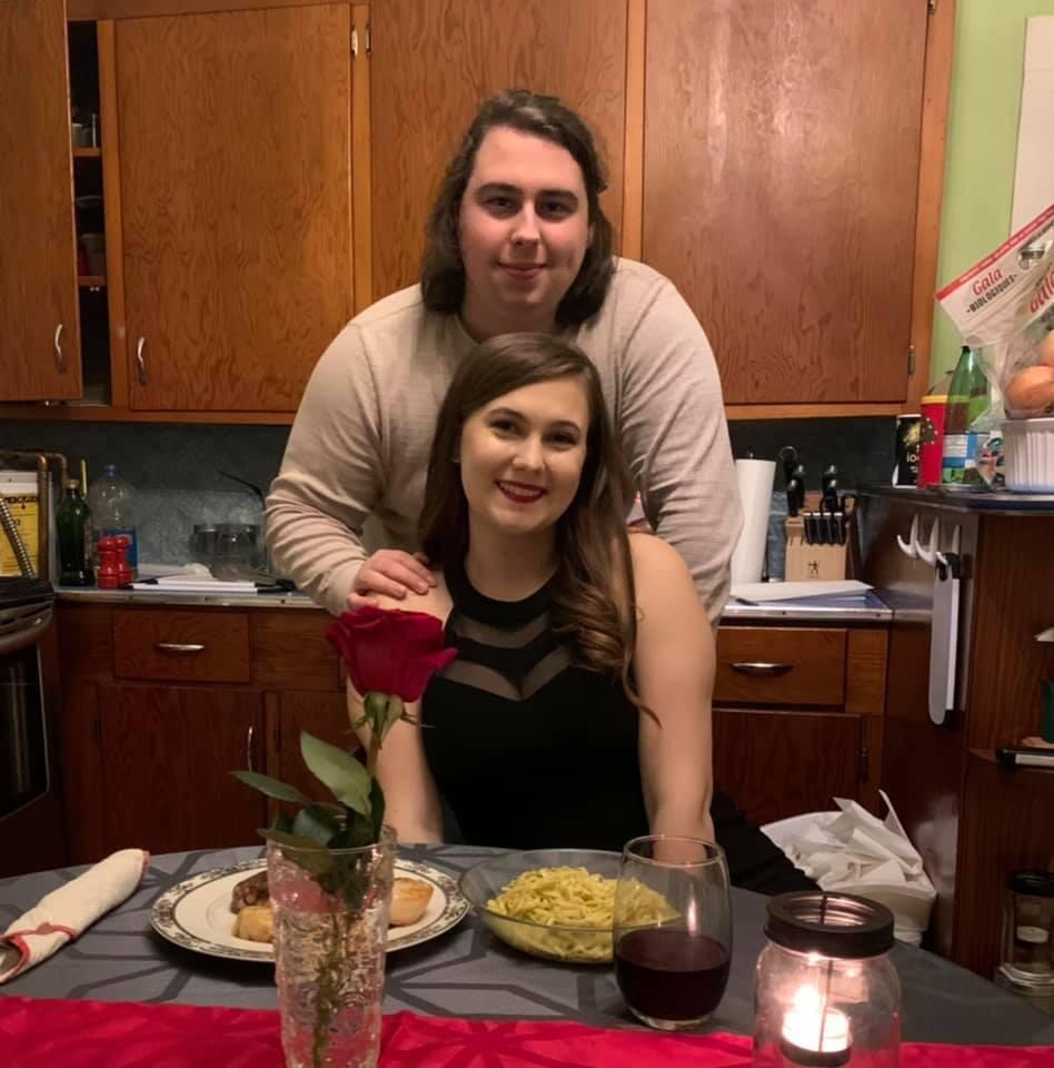 No big outing for Valentine's Day this year. It's a good thing Cassidy and Matt are good cooks.