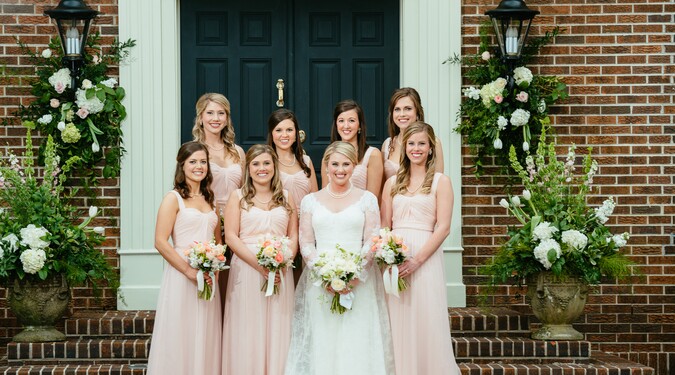 bridesmaid dresses carmel Carmel One-Shoulder Sash Maxi Dress Blush