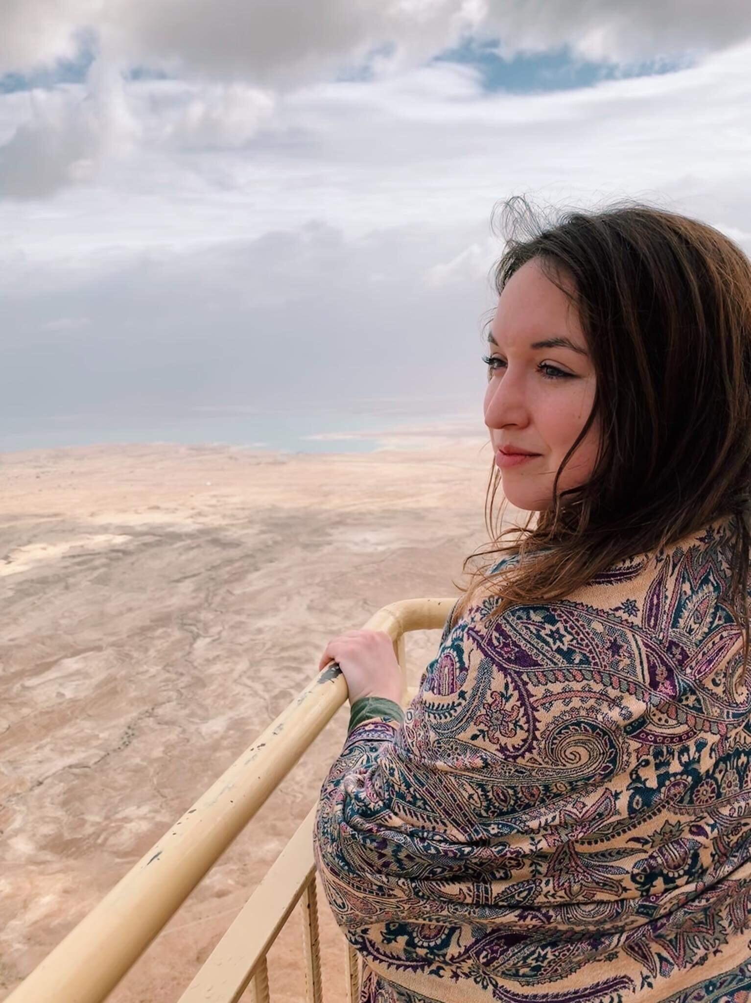 One of her friends is a great photographer. This was taken overlooking the Dead Sea