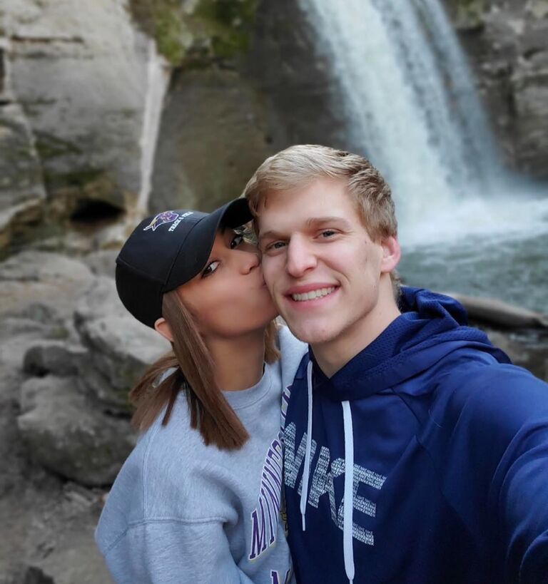 Nick and Teya loved to spend time outdoors, hiking, going for walks, and rollerblading with their dog Rosie. 