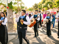 Mariachi band performing at wedding