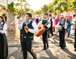 Mariachi band performing at wedding