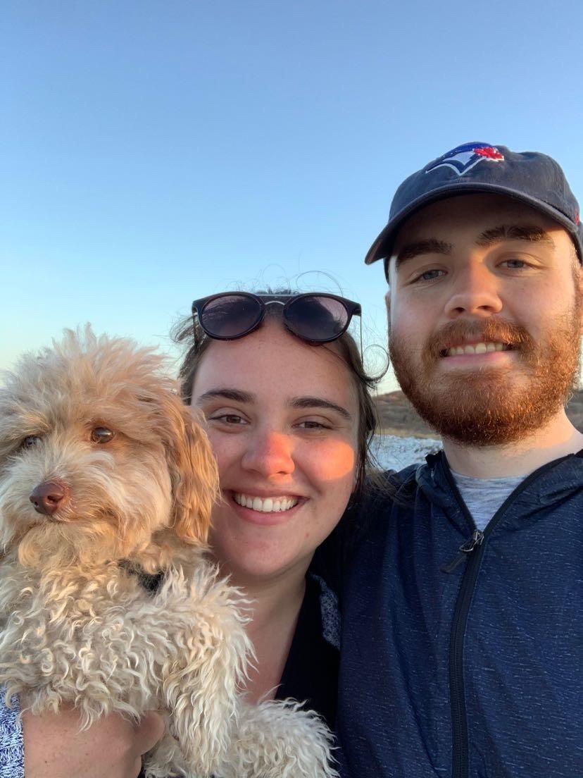 First date family photo at Crystal Crescent Beach.