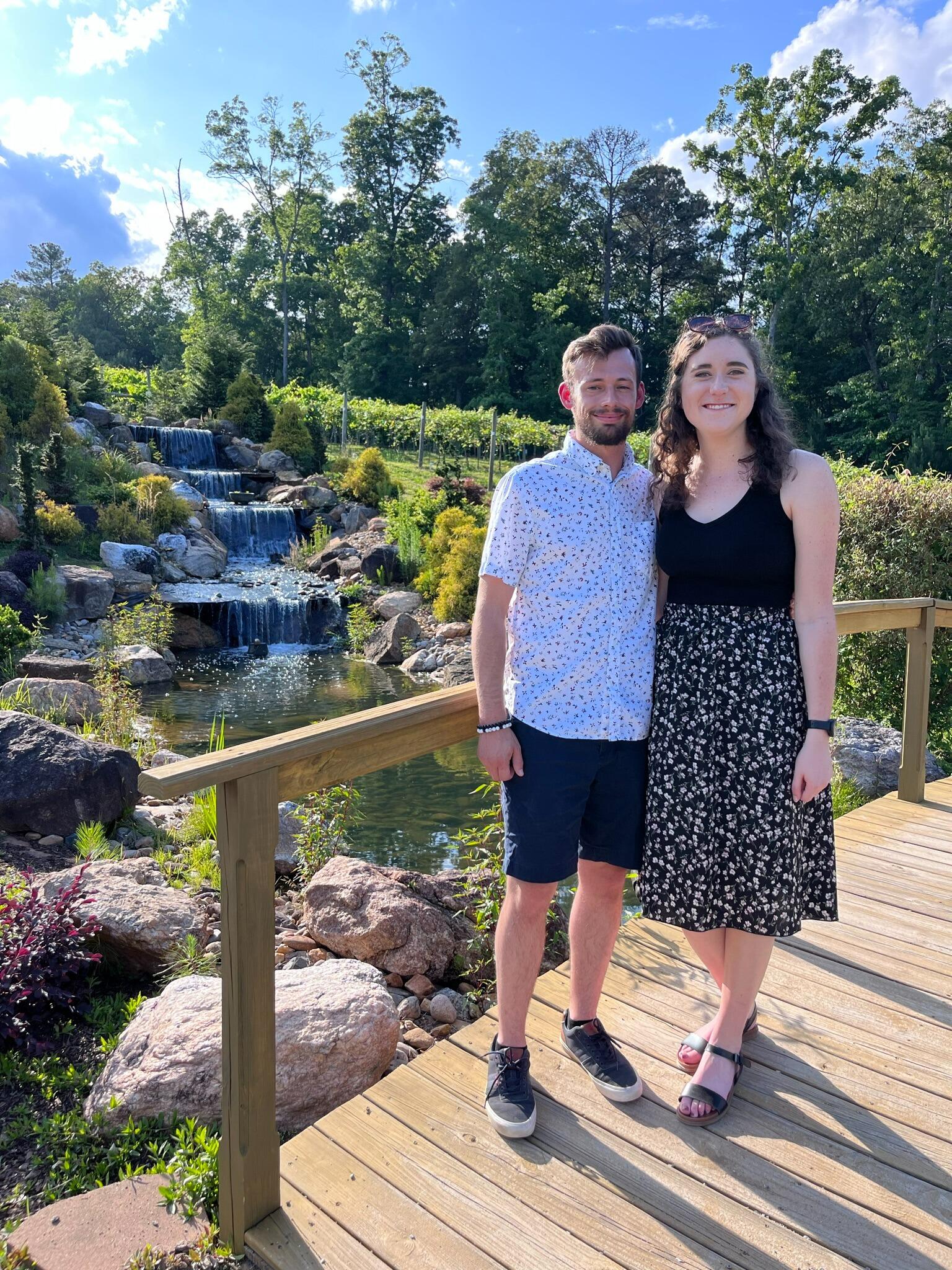 Our First Picture Together at Big Door Vineyards