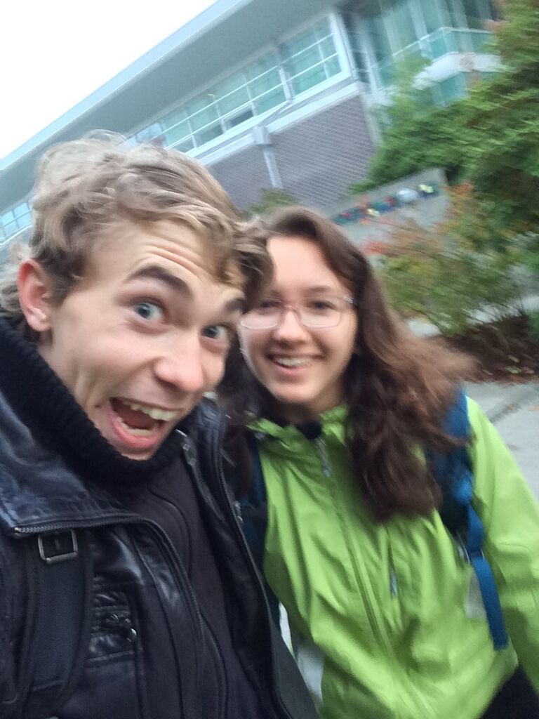 Our very first selfie! Yes, it's a bit blurry, but the first is still the first!