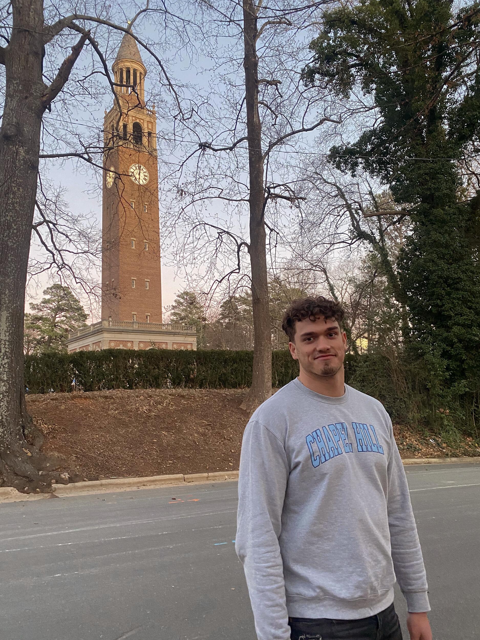 Liz visits Noah's hometown and family for the first time and they go to their first UNC basketball game together.