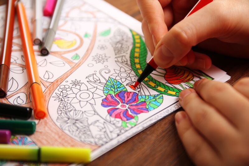 Color party ideas: adult coloring books