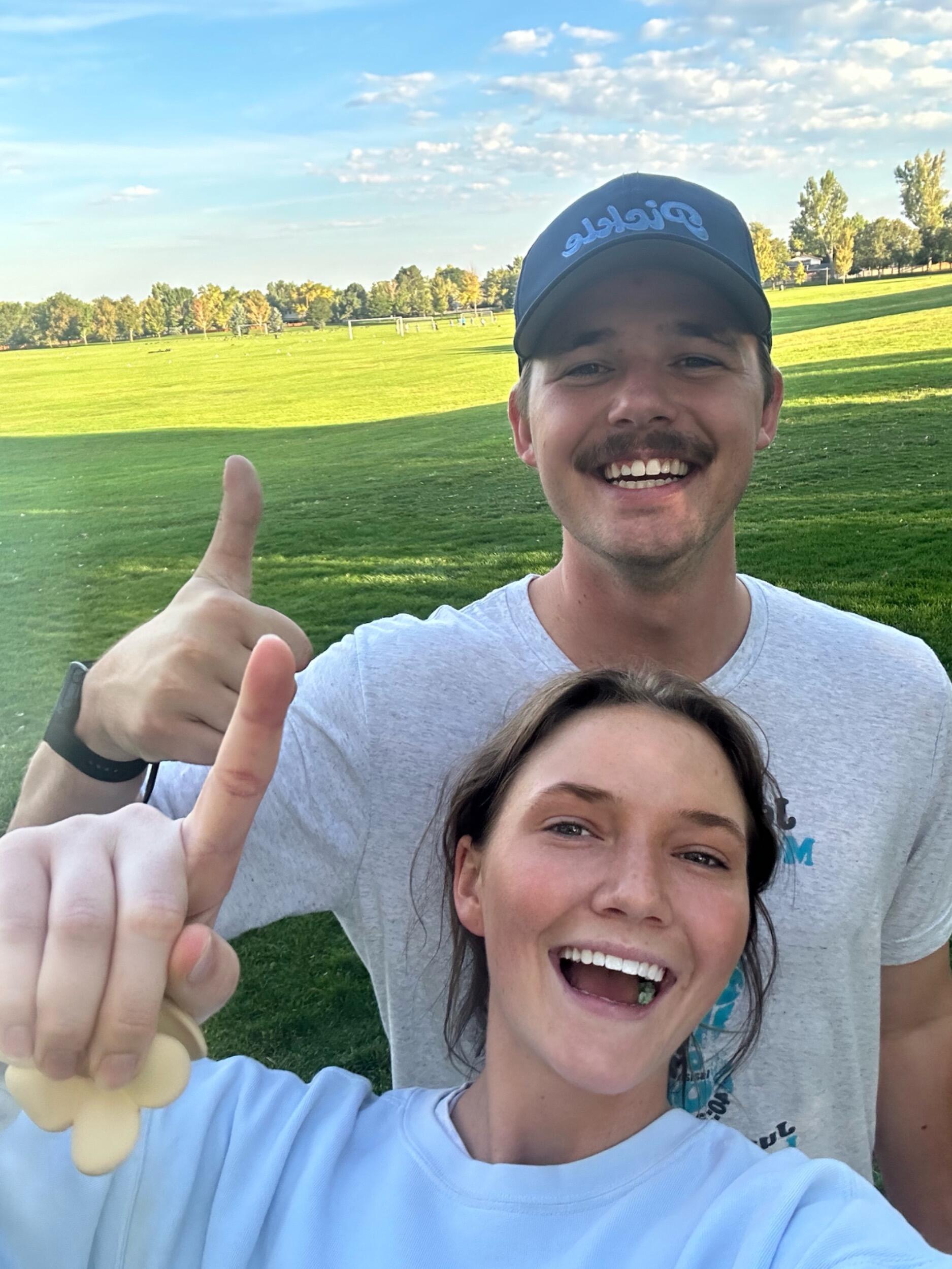 Silas training Jenna to be the #1 soccer player in CO! They love being outside together!