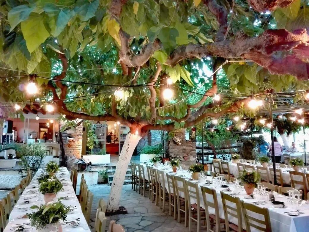 The wedding reception will immediately follow the ceremony at Andreas' Taverna (8-minute walk from the beach; parking is available).