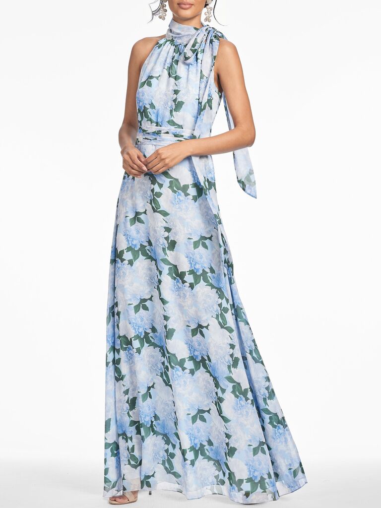 Sachin & Babi blue floral beach wedding guest dress for mother of the bride
