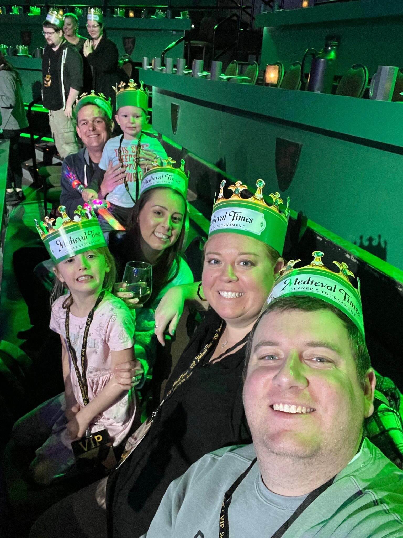 Getting some family time at Medieval Times, and boy could they keep a secret!