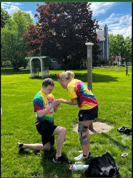 Exactly five years after we started dating, Josh and I were back at Field Day, volunteering just like we had before. But this time, I left not just as his girlfriend—I left as his fiancée. I was completely over the moon and had absolutely no idea it was coming!
