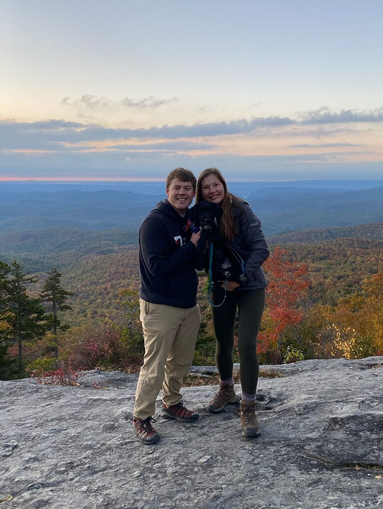 Kathryn passed the NCLEX and we took Ranger on his first hike, Beacon Heights. Little did we know, just a few years later we would be having our first look in this very spot and getting married just minutes away!