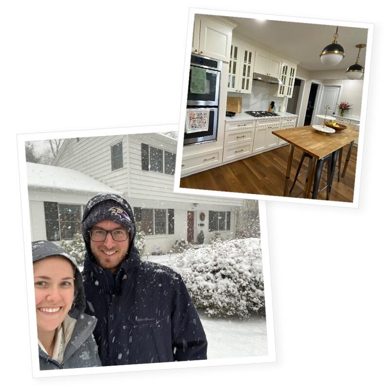 Timmy and Julie bought their first house together in Newark, Delaware. They traded the city life for the 'burbs and are done moving... finally. They renovated their kitchen and Julie likes to channel her inner Joanna Gaines to freshen things up.
