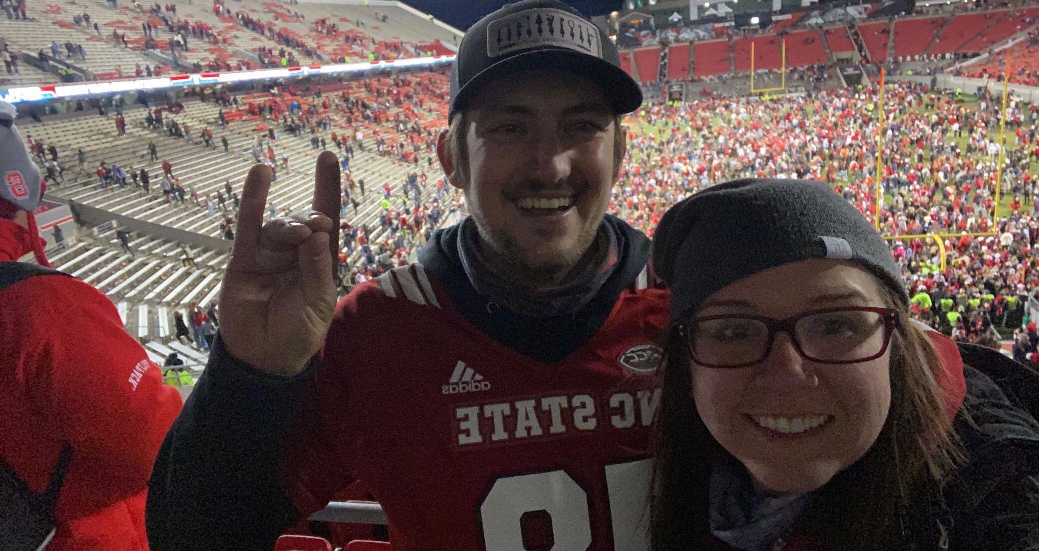 My very first NC State football game. It has pretty much became a tradition of us going every year now. We always are so happy and carefree whenever we are there. It is our home away from home!