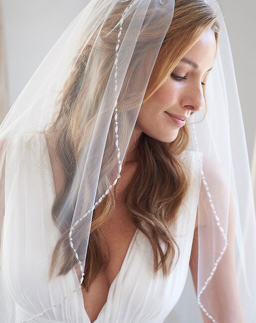 Dareth Colburn Sophia Pearl & Crystal Edge Veil (VB-5081) Wedding Veil ...