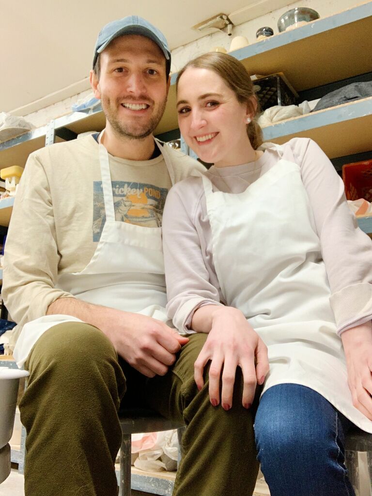 Throwing down at a pottery class