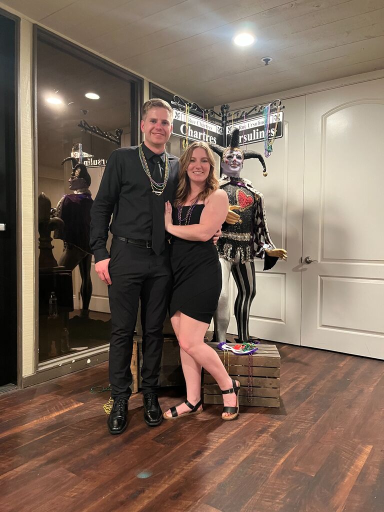 Oakley's Christmas party. This years theme was Mardi Gras