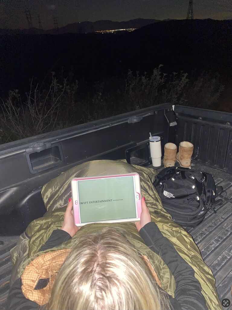Our Eighth Date!
Stargazing in the back of the truck, watching Me Before You, and grabbing some In-N-Out! :)