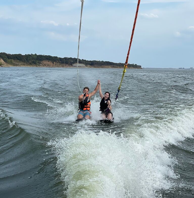 "Intentional friendship"- first time I got to go out on the lake with his family. 