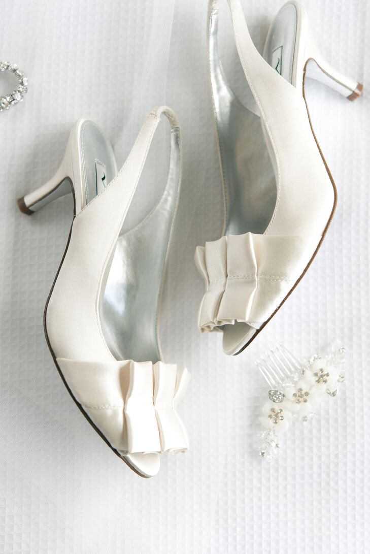 ivory sling back shoes