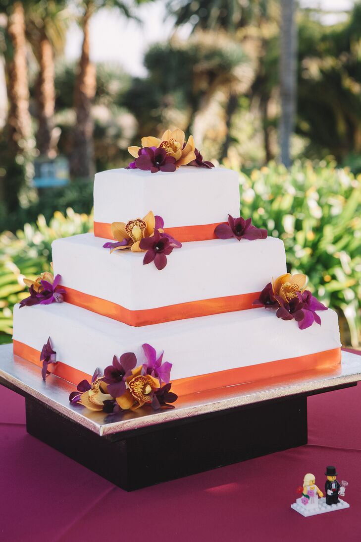 Ivory Wedding Cake Decorated With Flowers