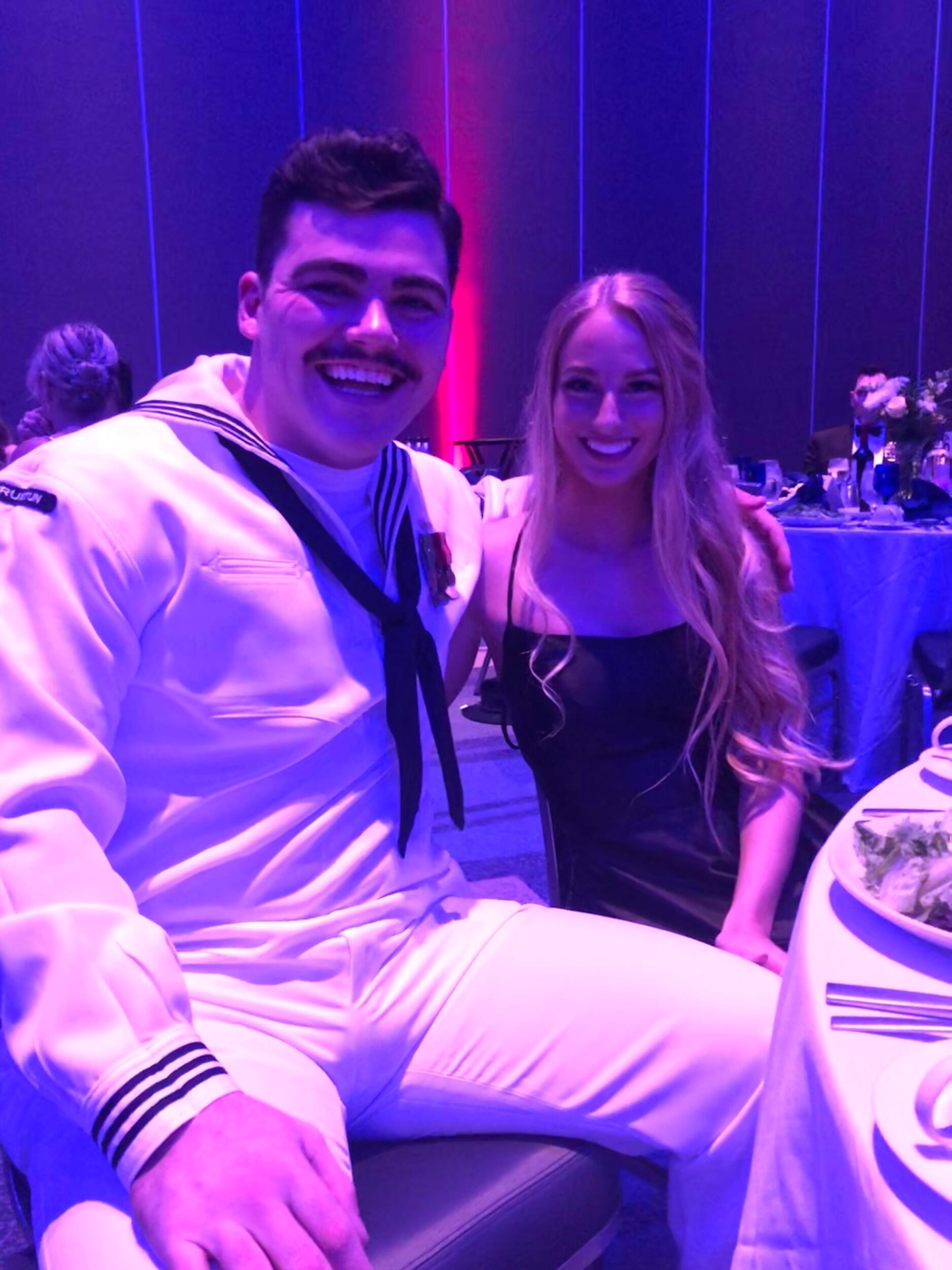 Celeste and TJ's third Navy Ball together in Virginia Beach was so fun! Celeste loved dressing up and TJ always loved the bit of the night where the youngest and oldest sailor are called up to stage to cut the cake (He was ALMOST the youngest his first year at the Navy Ball - how embarrassing for a teenager!)