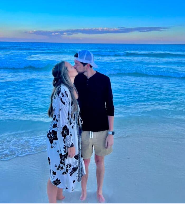 First vacation together. Trip to Cancun for the friends 30th birthday year.