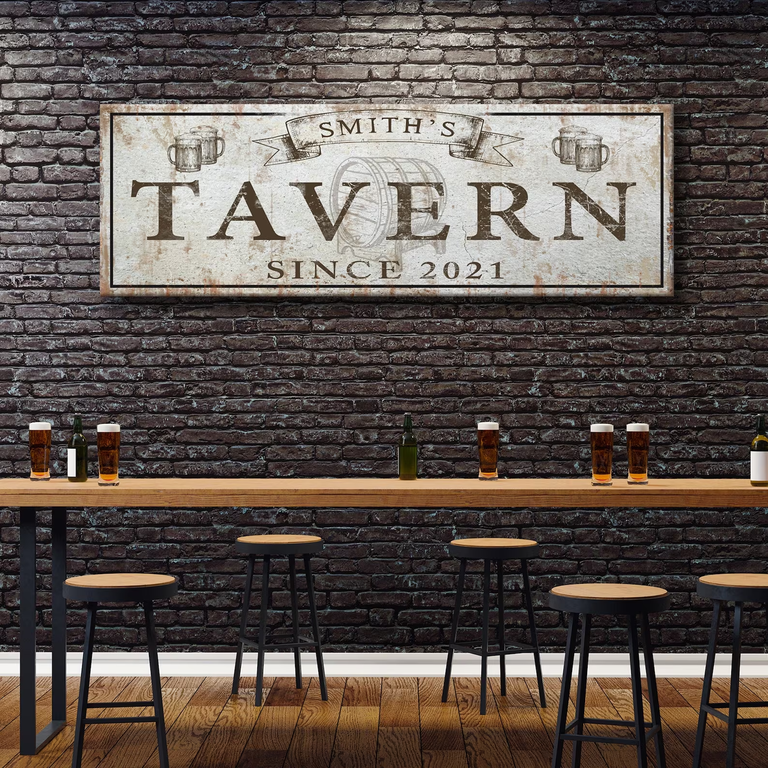 Customized Tavern sign from TailoredCanvases