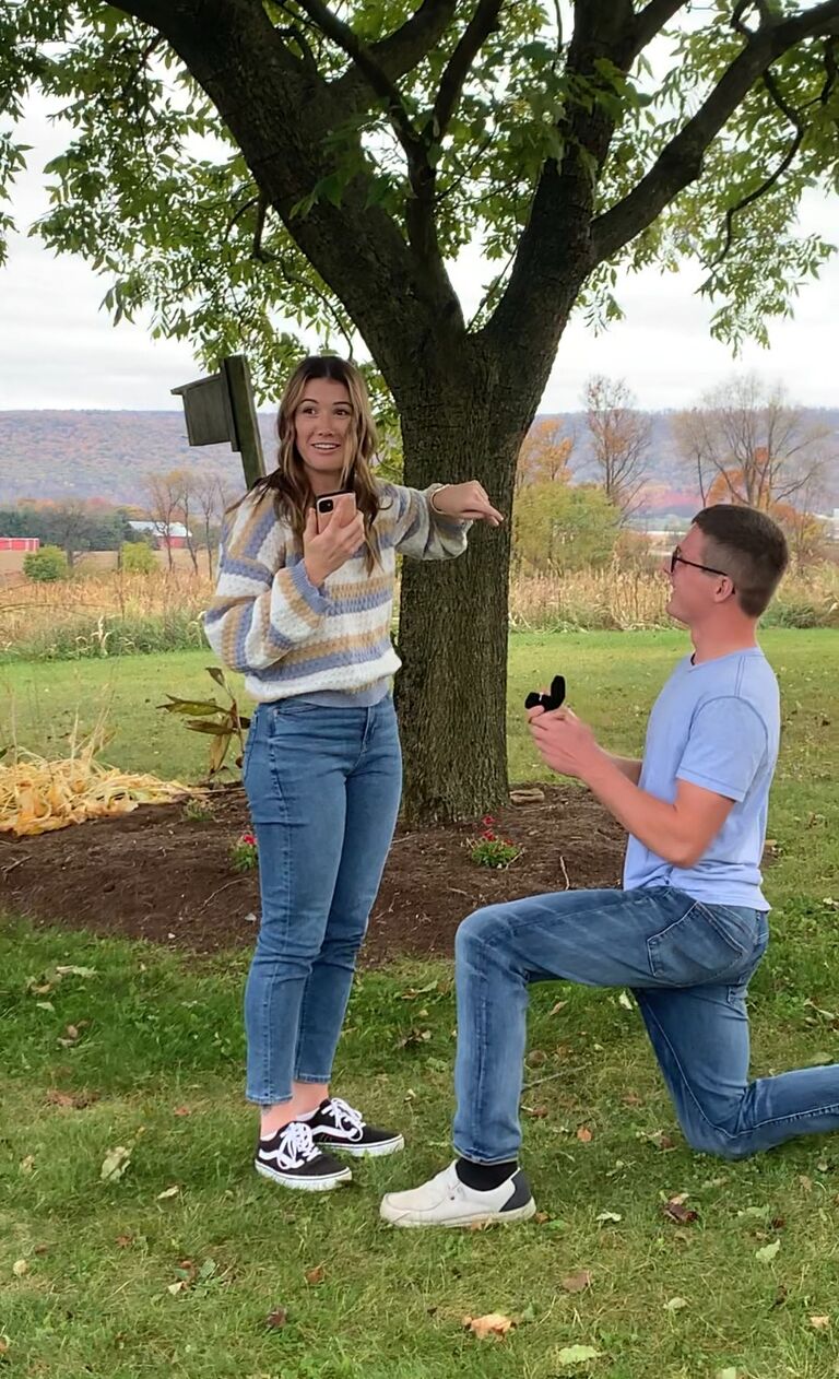 Proposal reaction... I'd say someone was surprised!