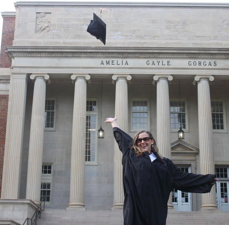 Catherine graduates from the University of Alabama with degrees in art and English!