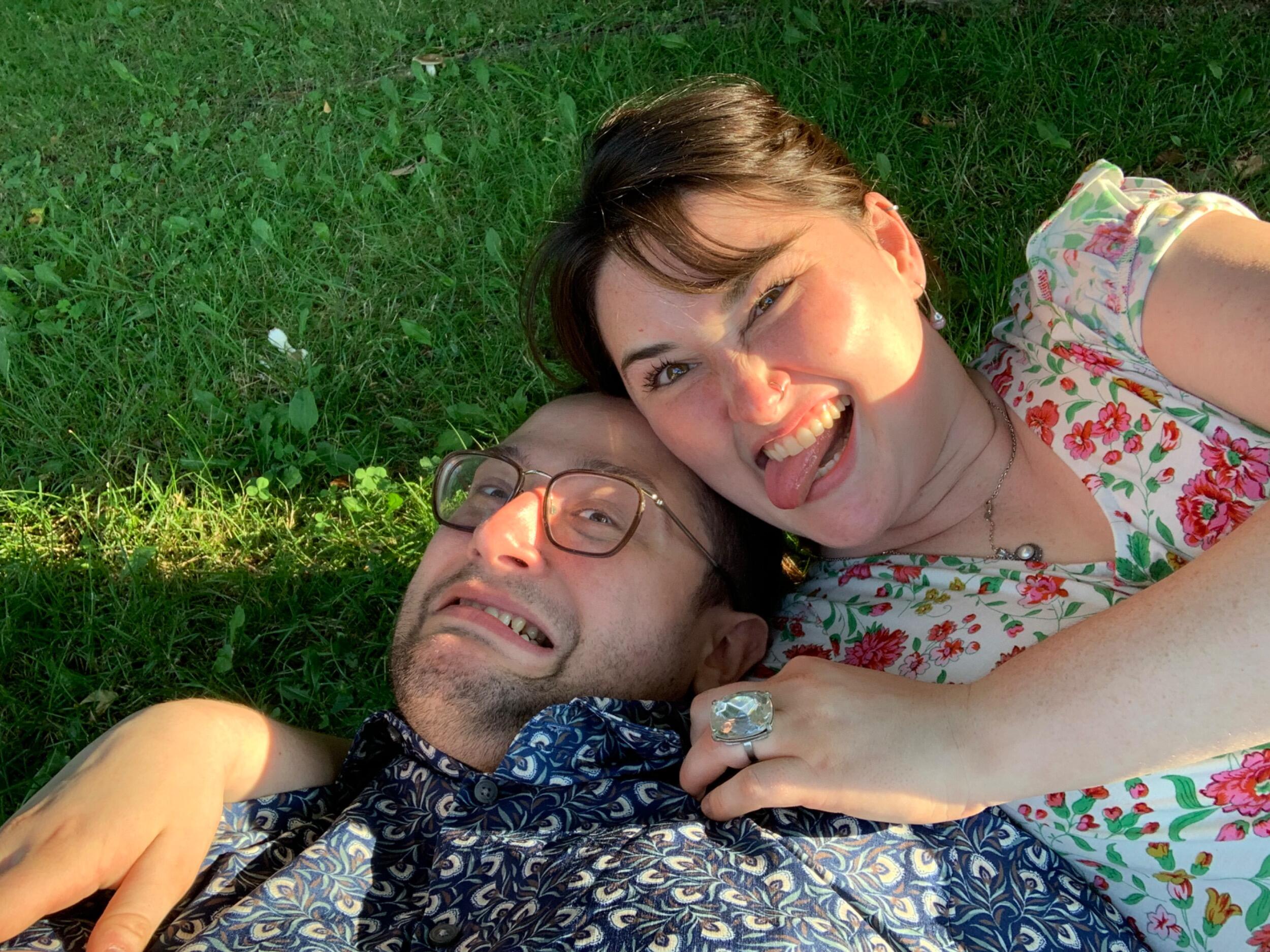Fast forward TEN YEARS... David was ready for marriage for a while, but Ella wanted to be the one to propose, so that when the time came, he knew she was ready. She secretly planned proposal and popped the question under a beautiful willow tree in Larz Anderson Park of Brookline, MA by reading aloud a handmade comic of their love story. 