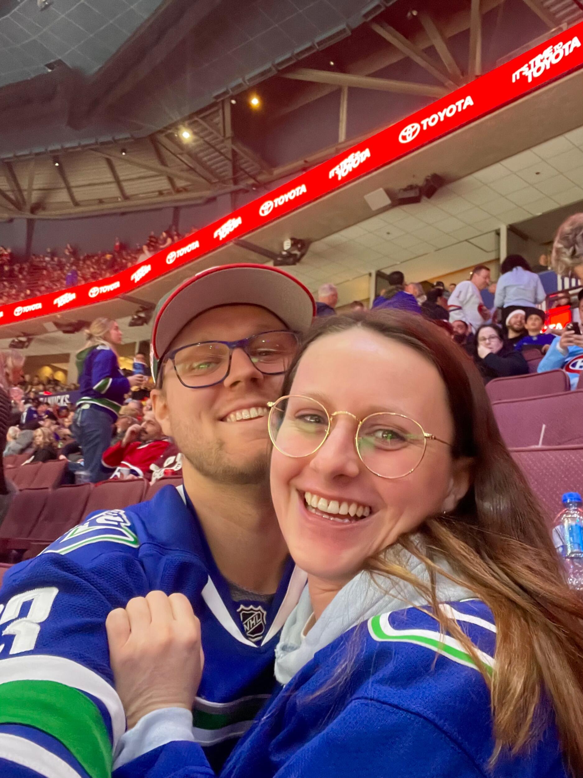 Ben's first love, the Vancouver Canucks. Luckily, our relationship is going better than Ben's declining love for his hockey team... Go Canucks Go?