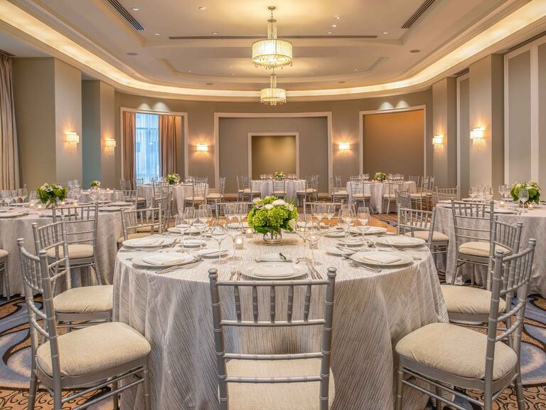Inside glamourous reception space