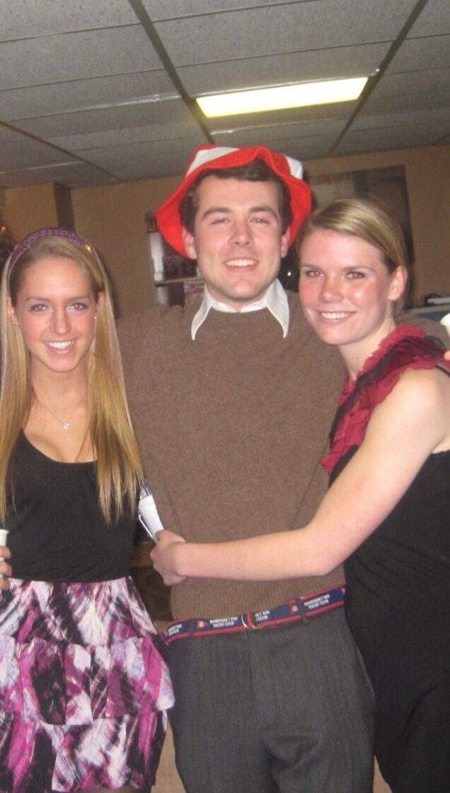 Stayed in touch when home from college. Holiday party on winter break.