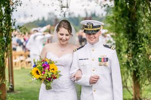 ivy archway leading ceremony covered recessional justine josh happy