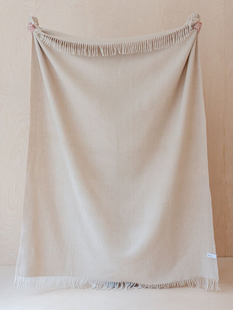 Recycled wool blanket 7 year anniversary gift