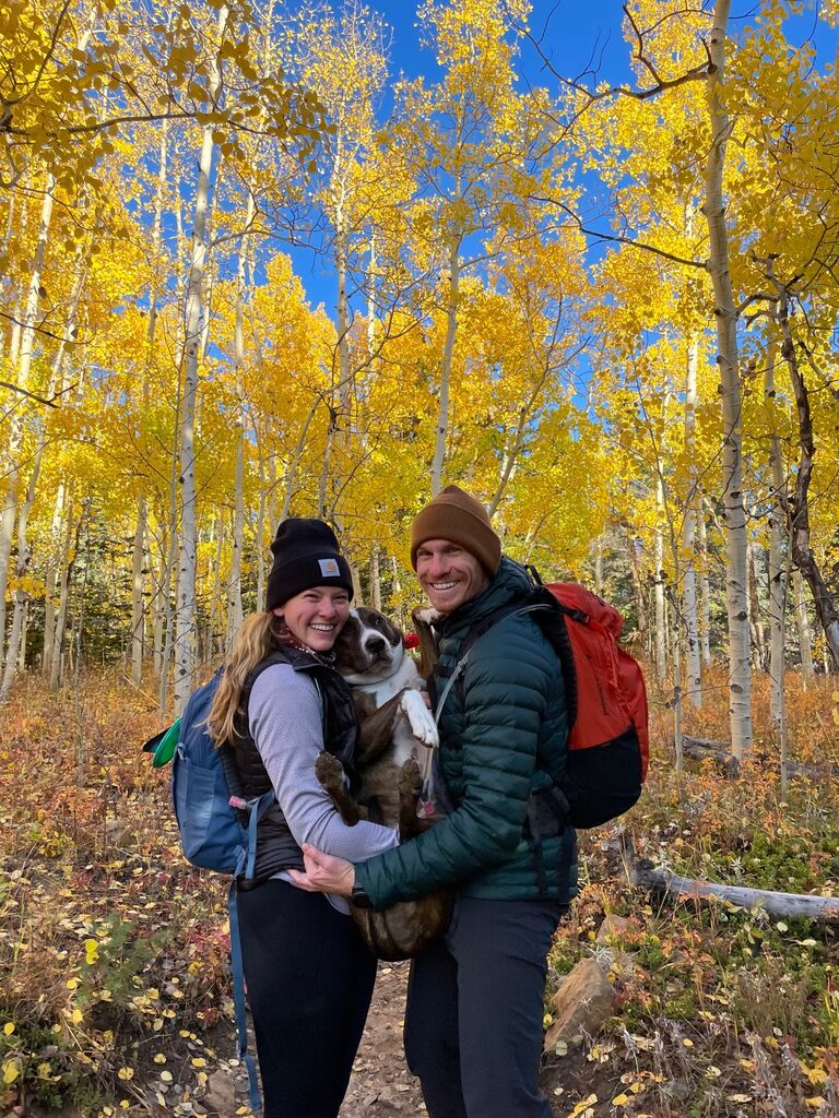 First leaf peeping together with a very enthused bear!