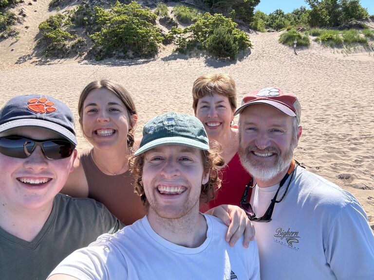 Drew's parents came to visit him in Holland, then Belle joined them up in the UP for their annual family vacation.