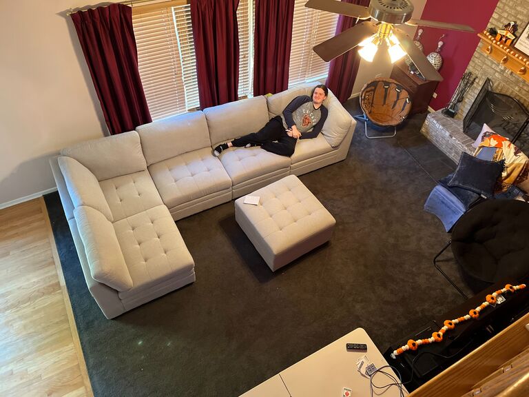 We finally bought our first piece of furniture for our house - our incredible couch! So many memories already and impromptu naps on this! 