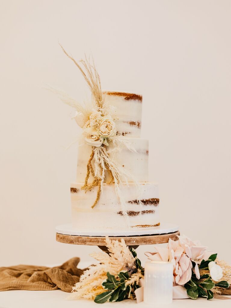 26 Semi-Naked Wedding Cakes That Are Light on Frosting