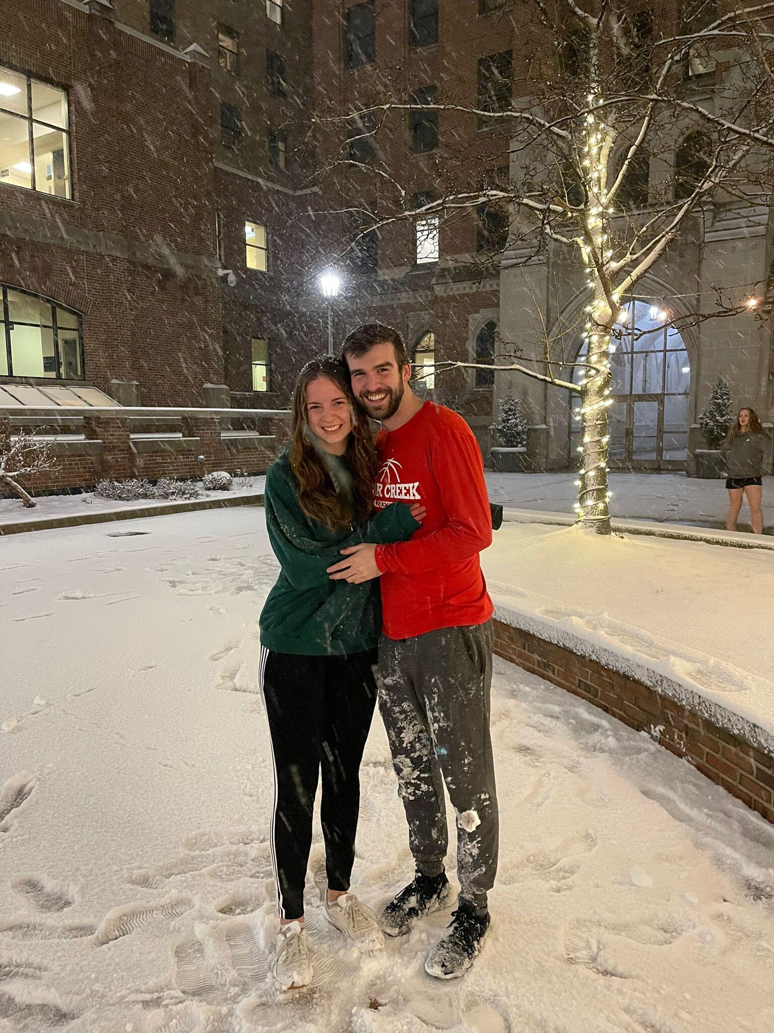 After our first snowball fight ;)