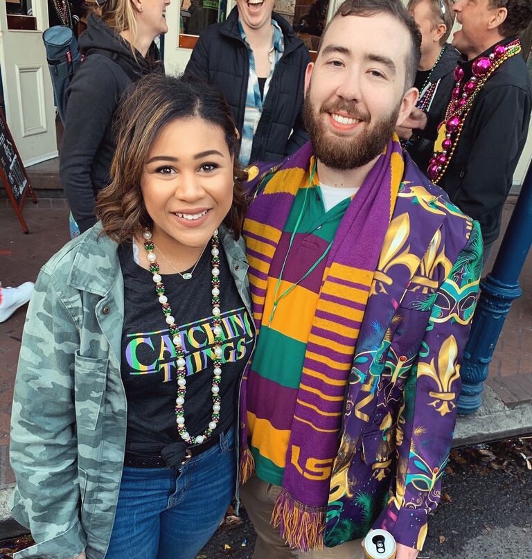 Made it back to New Orleans for Mardi Gras for our 3 year anniversary