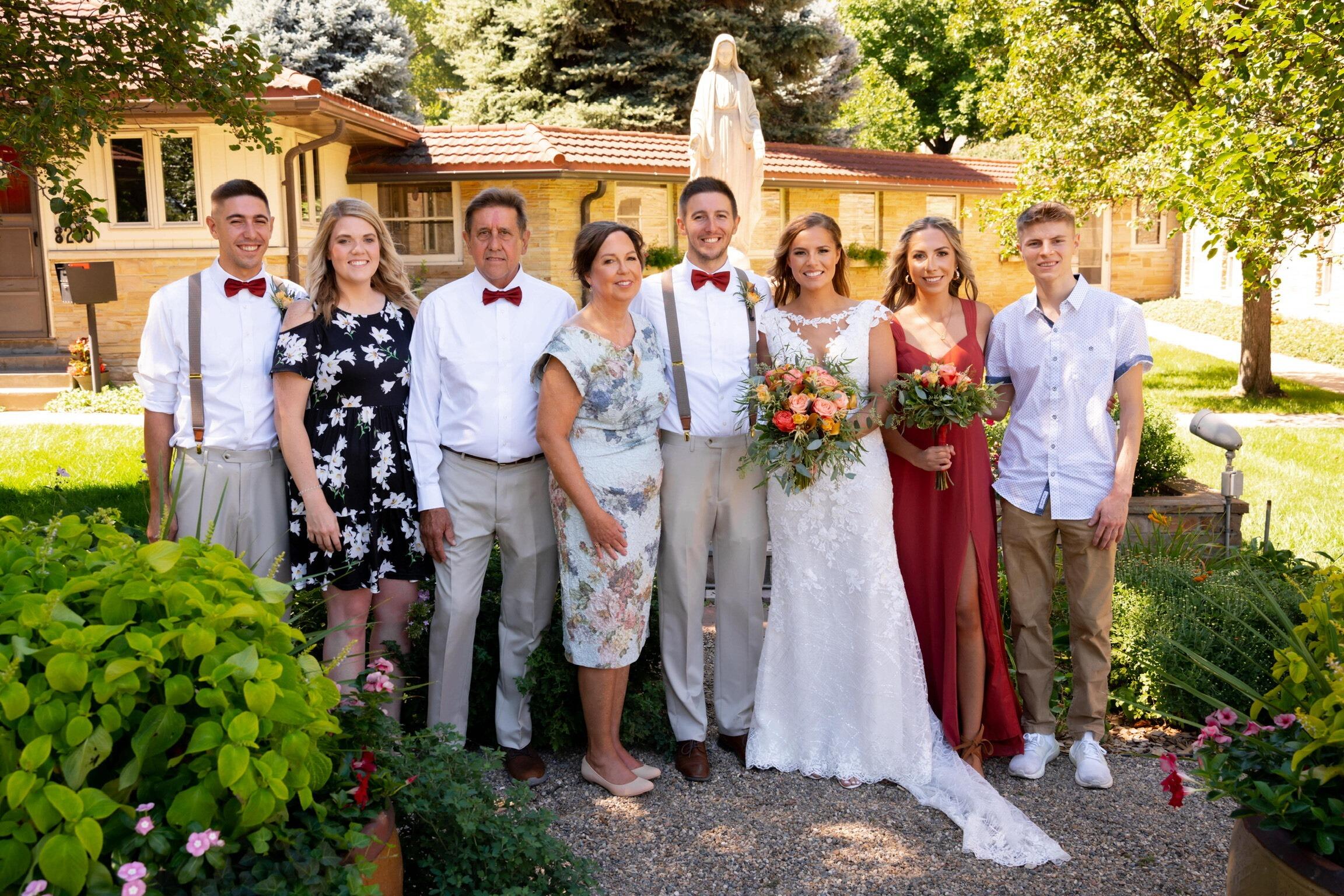 Family picture taken at Colton and Veronica's Wedding! 