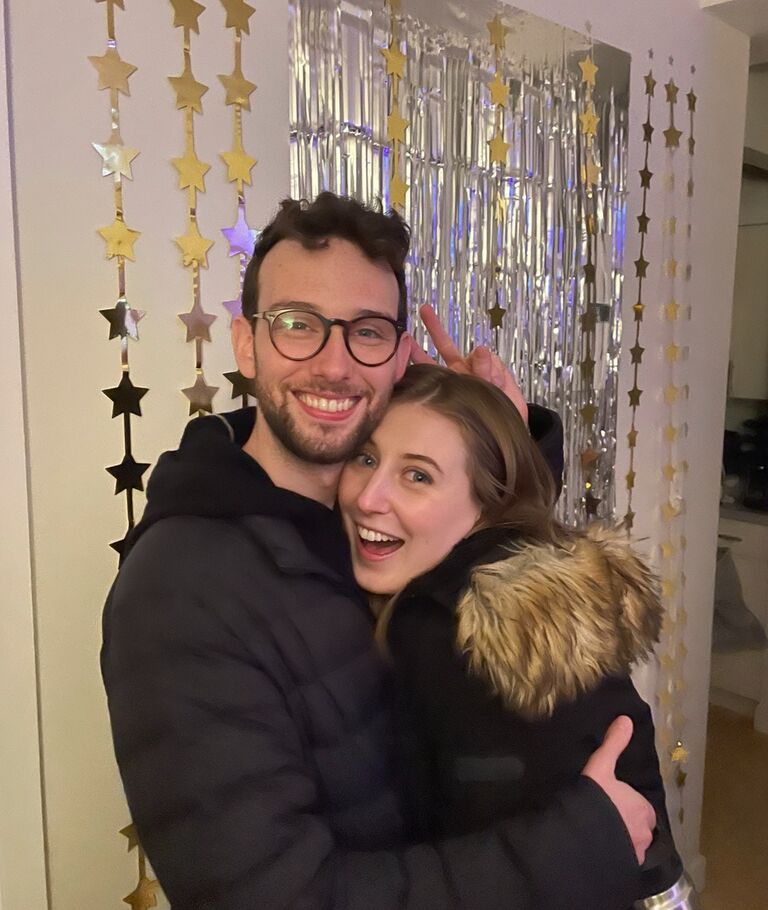 The night before the engagement at Senna's New Year's Eve Party. Pictured here: a truly oblivious Isabel and a very sneaky Michael. 
