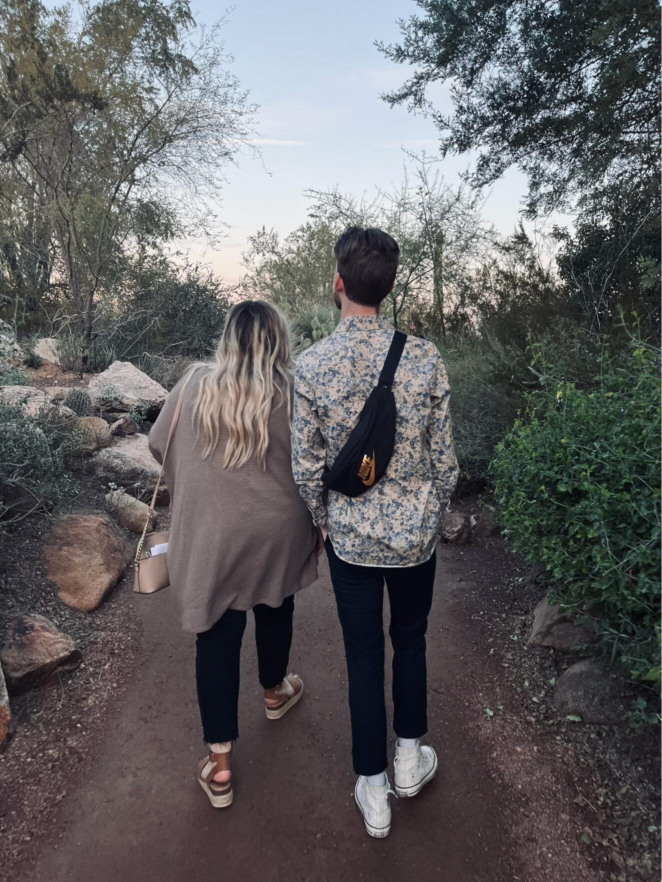 As we walked through the botanical gardens in Phoenix, with the sunset casting its warm glow, I could tell Zane was nervous. He kept glancing at me, fidgeting a bit—something was definitely on his mind........
