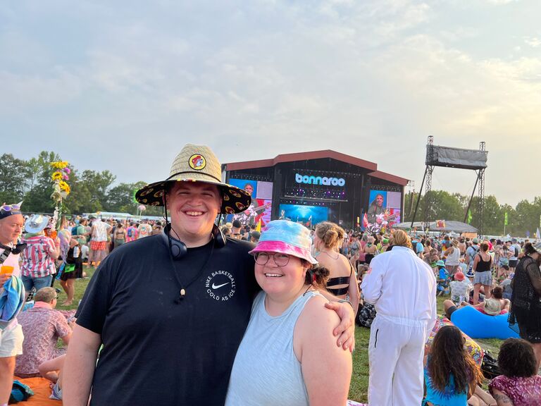 KJ and Jared at their first music festival, the local, Bonnaroo!