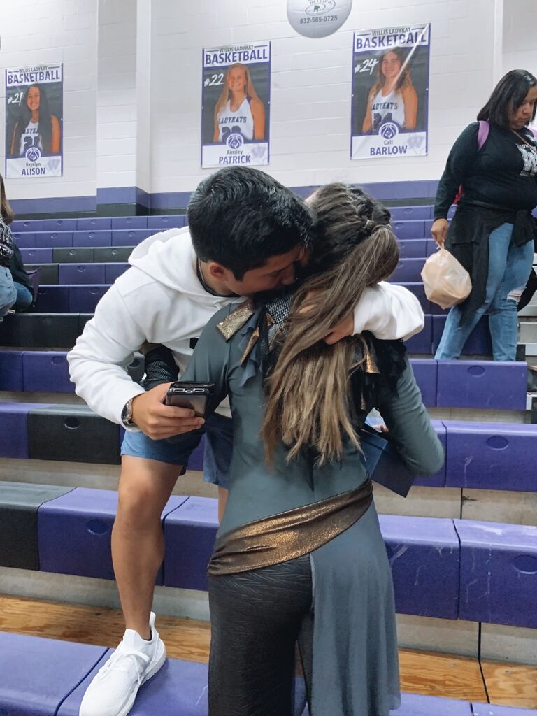 During the start of the spring semester of college, they supported each other in their Color Guard and Ultimate Frisbee activities. 